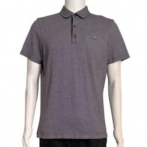 Banana Republic Luxury Touch Polo Shirt Mens Large Urban Gray Standard Fit